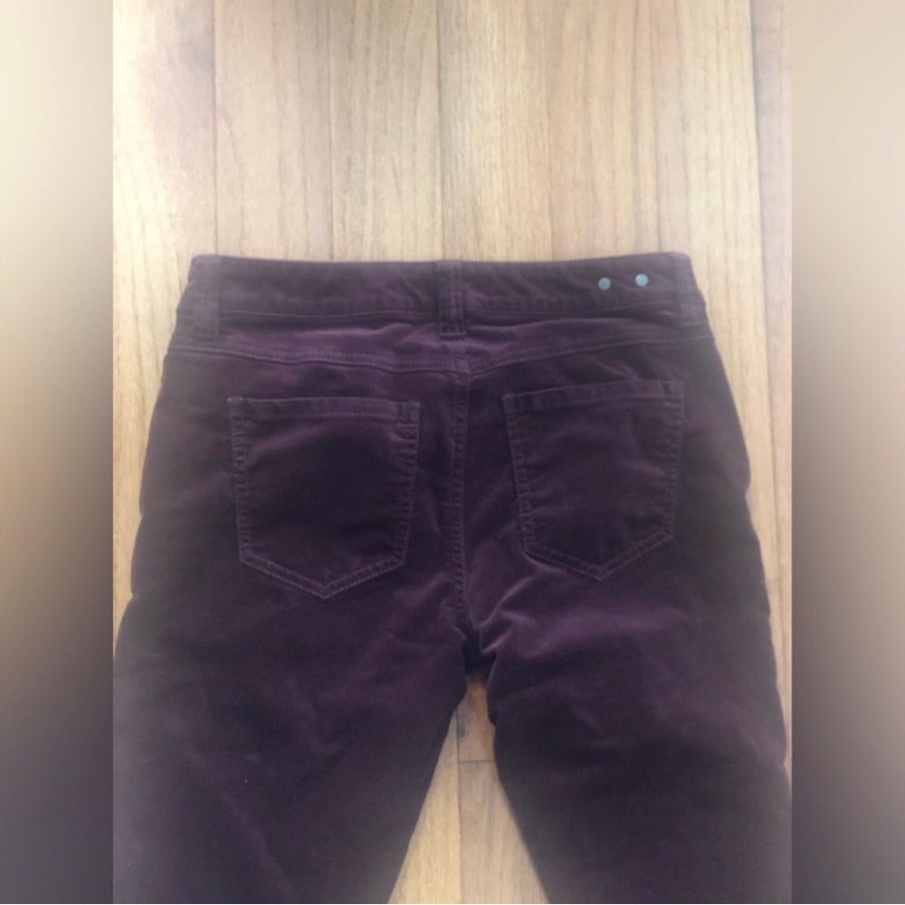 NWOT CABI Burgundy Maroon Wine Vineyard Corduroy Size 4 Skinny Pants Fall Winter - Picture 7 of 10